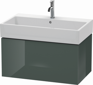 DU WTU L-Cube 394x784x459mm 1 Auszug, Dolomiti Grey Hochglanz ES Nussb