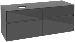V&B Waschtischunterschrank Collaro 140x54,8x50cm, WT links, glossy grey