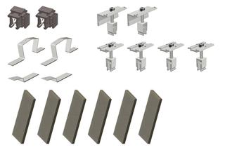 Set Erweiterung für 1. Reihe /3 Flachdachsystem, O/W 10 Grad f. 2 Module