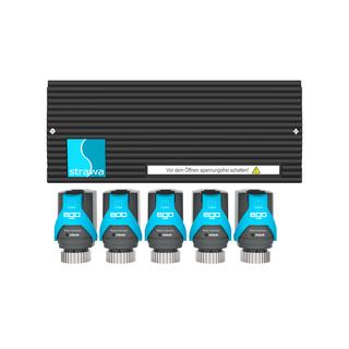 Strawa Vorverdrahtung mit strawalogiX RT6-STA8 m EGO-M30-Regelant. 230 V, 6 HK