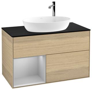 V&B WT-Unterschrank Wandbel. Finion 100, Pl bla m, Reg lig Gr m Lac, Oa ven