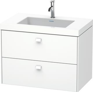 Duravit Waschtischunterschrankset Brioso 80x48cm, weiß matt, 1 Hahnloch