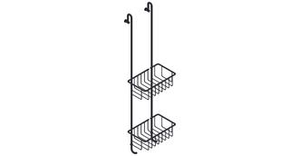 Giese Duschkorb Bodyguard 186x700x42mm, f Wand 6/8mm, schwarz matt