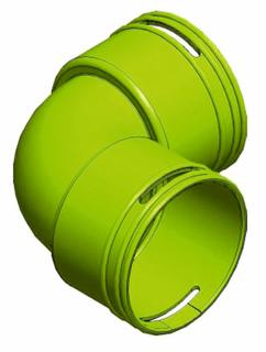 Wolf Bogen 90G, antist, antib, DN 63/DN 63, f CWL