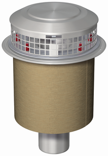 ACO Flachdachablauf Spin V2A DN70/90 Grad/1-tlg/V2A