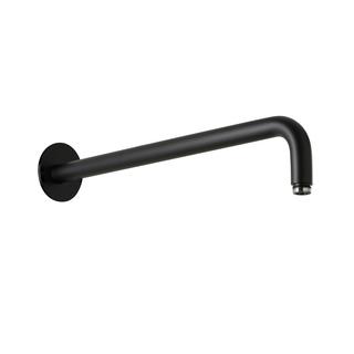 Herzbach Wandarm Living Spa seven round 420mm, sw matt, für Regenbrause, 1/2"