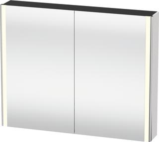 Duravit Uni-Spiegels. XSquare Steckd. CH 100x80x15,5cm, w hgl, 2 Tür, LED, wandh