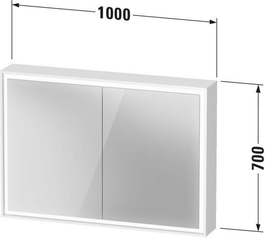 Artikelbild 11 des Artikels „Duravit Spiegelschrank L-Cube 100x70x15,5cm, gra ma, Türanschl. re/li 100 x 70 x 15,5 cm | graphit matt“