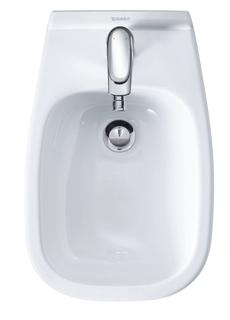 Duravit Wand-Bidet D-Code 35,5x54,5cm, m Hahnl., ÜL, Hahnloch, we.