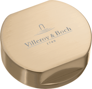 V&B Abdeckkappe rd, für Einzeldrehgriff, Edelstahl, gold