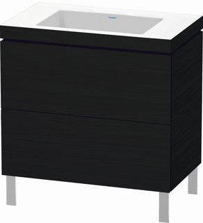DU WTU L-Cube m. Vero Air 698x800x480mm o.HL, 2 Auszüge, Eiche Schwarz ES Ahorn