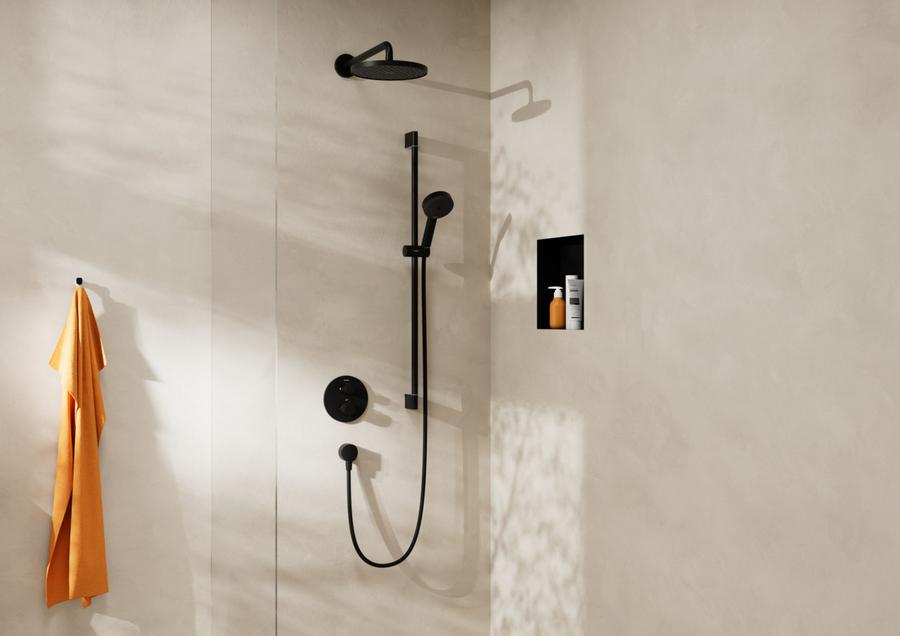 Artikelbild 3 des Artikels „hansgrohe Kopfbrause ACT S 1j, DN15, EcoSmart, 8 l/min, mattschwarz 7,2 l/min | mattschwarz“