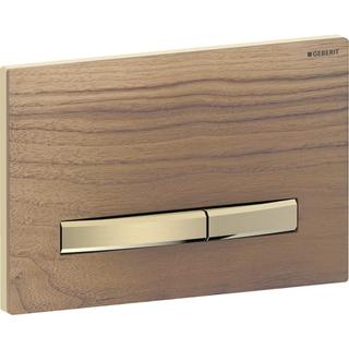 Geberit Betätigungsplatte Sigma50 Square Pl Nussb Amerik., Pl/T MS, f 2-Mg-Spül.