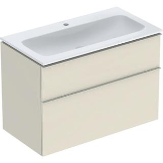 Geberit Möbel-Waschtischset iCon 90x63x48cm, we., sa hochgl., Gr. sa matt