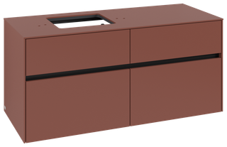 V&B Waschtischunterschrank Collaro 120x54,8x50cm, WT links, wine red