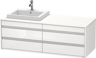 Duravit Waschtisch-Unterschrank Ketho 140x55x49,6cm, f EWT, 4 La, B li, we hgl