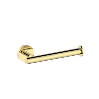 Herzbach Papierrollenhalter Living Wandmontage, runde Rosette, PVD gold