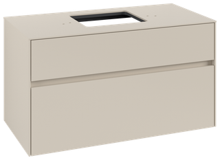 V&B Waschtischunterschrank Collaro 100x54,8x50cm, WT mittig, cashmere grey