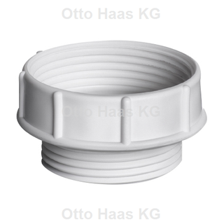 HAAS Reduzierstück 1 1/2" auf 1 1/4", Polypropylen, weiß