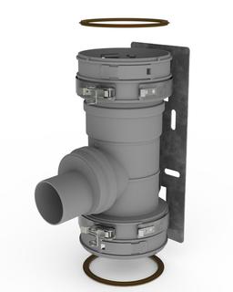 Remeha T-Stück Mehrfachbelegung DN 100 Flex, mit Anschluss