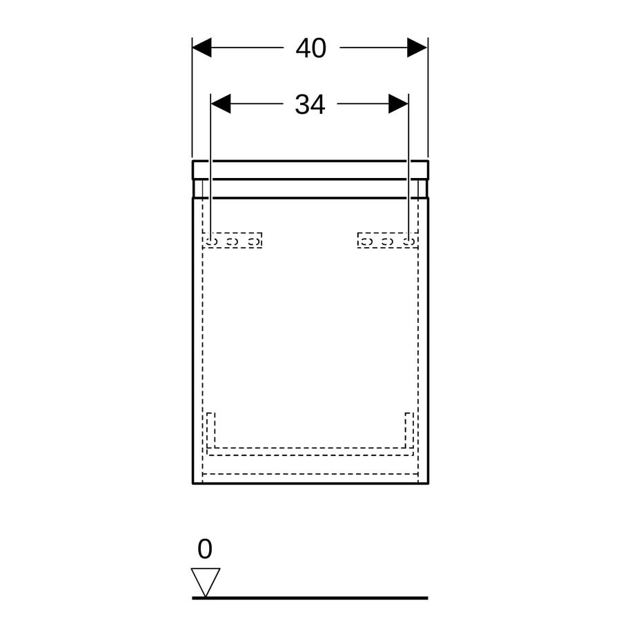 Artikelbild 4 des Artikels „Geberit Seitenschrank Renova Plan 40x55x44,5cm, 1 Lade, we., lack. hochgl. weiß, lackiert hochglänzend“