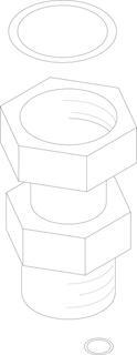 BOSCH Ersatzteil TTNR: 7100436 Distanzstück 3/4" mit Dichtung
