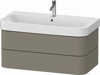 DU WTU wh. Happy D.2 Plus 975x415x490mm 2SK, Steingrau Seidenmatt, ES Ahorn