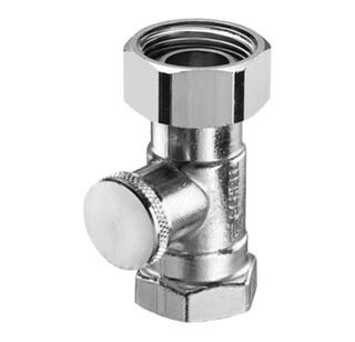 Schell Einzel-Anschlussventil G 1/2 AG, DG, abspb., Messing vernickelt