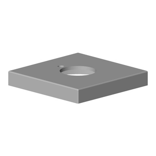 DO Rosette ERSATZTEILE 092768002 60 x 60 x 9 x D 22,2 mm Dark Platinum gebürstet