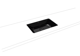 Kaldewei Unterbau-Waschtisch CONO 3087 56,9x38,2cm, o. ÜL/HL, P-E, schwarz