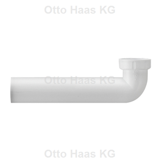 HAAS Ablaufbogen DN 40, 1 1/2", 90Gr, 240mm, PP, weiß