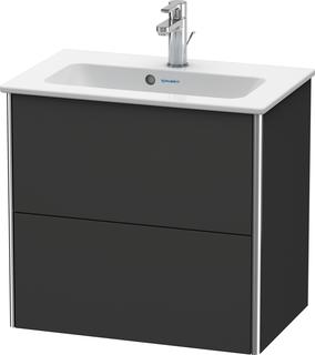 Duravit WT-Unterschrank Compact XSquare 61x38,8cm, graph matt, 2 Schubk., wandh
