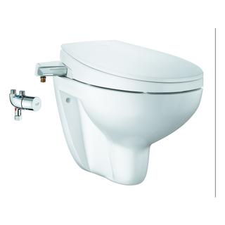 GROHE Dusch-WC Aufsatz Bau Keramik 3-in-1 Set, Sitz mit Deckel, alpinweiß