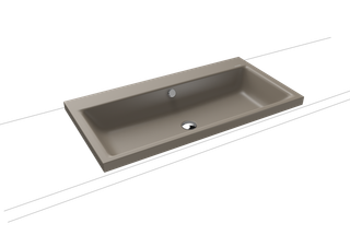 Kaldewei Aufsatz-Waschtisch PURO 3155 o. Hahnl., we., P-E, w. grey60, 90x46cm