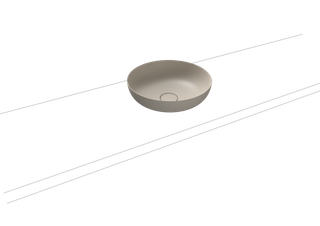 Kaldewei Waschtisch-Schale Miena 3181 d 38cm, o. ÜL/HL, P-E, warm grey10