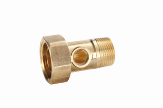 Wasserzähler-Verschraubung 6810 mit Entleerungsanschluss 1/4", mit Bund, ohne Plombierbohrung