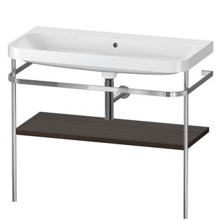 Duravit MWT-Kombi Happy D.2 Plus 97,5x49cm, o. HL, Nussb geb., m Konsole