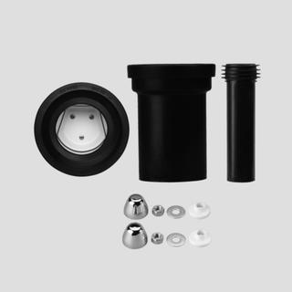 Sanit WC-Anschlussset sw, DN 100, mit Rattensperre, L = 180mm