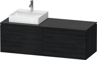 DU Konsolen-WTU wh L-Cube 550x1400x482mm Eiche Schwarz 2 AZ 2 Schubk. ES Nu re