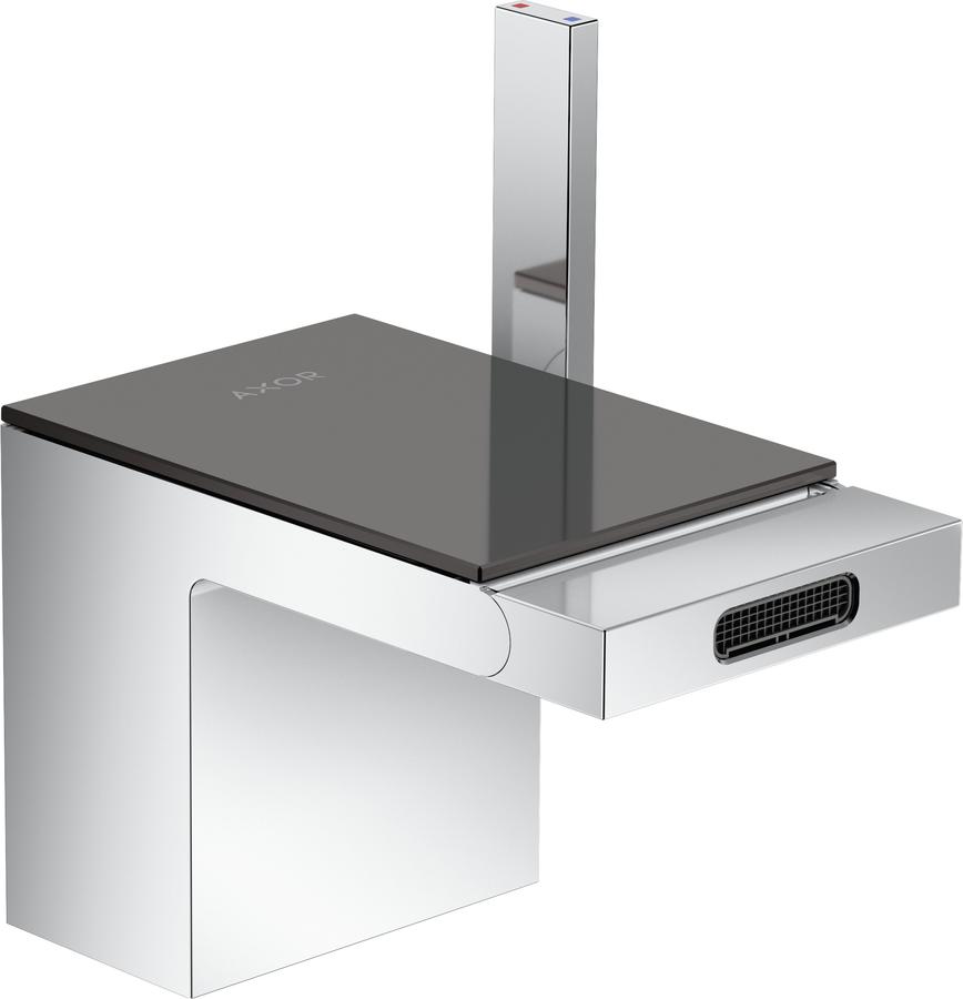 Artikelbild 2 des Artikels „hansgrohe Platte Axor MyEdition 117x82mm, polished black chrome, Metall 117 x 82 mm | polished black chrome“