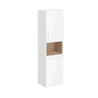 VitrA Hochschrank Root Flat 42x36x155cm, An re, m Korb, Korp we hgl