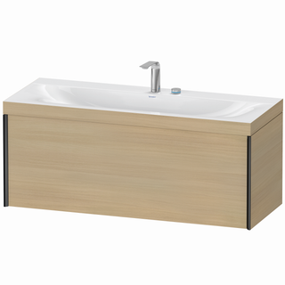 DU WTU XViu/Viu, 1 Ausz 503x1200x480mm 2 HL, schw. m/med. eiche, Ra.71 ES Nussb