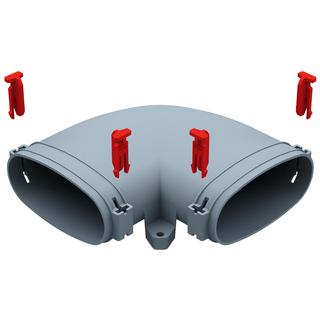 Helios Bogen FRS-BH 51, horizontal, 90Grad, Rohr oval