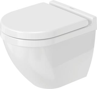 Duravit Wand-Tiefsp.-WC Starck 3 Compact 37x48,5cm, 4,5 l, riml, m vd Bef., we.