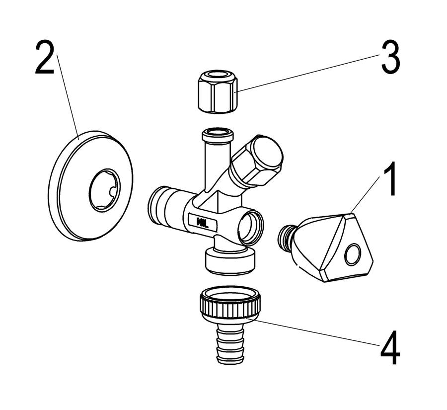 Artikelbild 2 des Artikels „JS Kombi-EV 1/2, selbstdichtend Anschlussgewinde 1/2, verchromt “