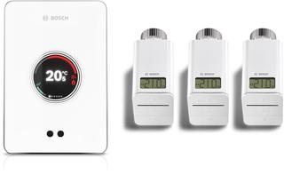 BOSCH W-LAN Regler Set EasyControl CT 200, weiß, mit 3x Funk-Thermostaten
