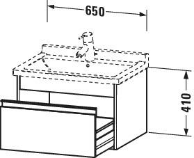Artikelbild 4 des Artikels „Duravit Waschtisch-Unterschrank Ketho 65x45,5cm, leinen, 1 Auszug, wandhängend 65 x 45,5 cm | leinen“