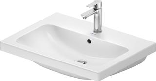 Duravit Waschtisch D-Code 65x48cm, m Hahnloch, mit Überlauf, weiß