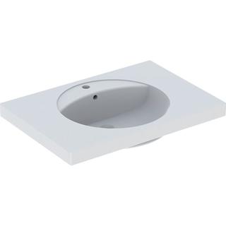 Geberit Waschtisch Preciosa 80x55cm, w, m Hahnl., m ÜL, m Ablagefl.