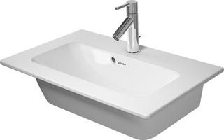 Duravit Möbel-WT Compact Me by Starck 63x40cm, we., m Hahnl., ÜL, Hahnlochbank